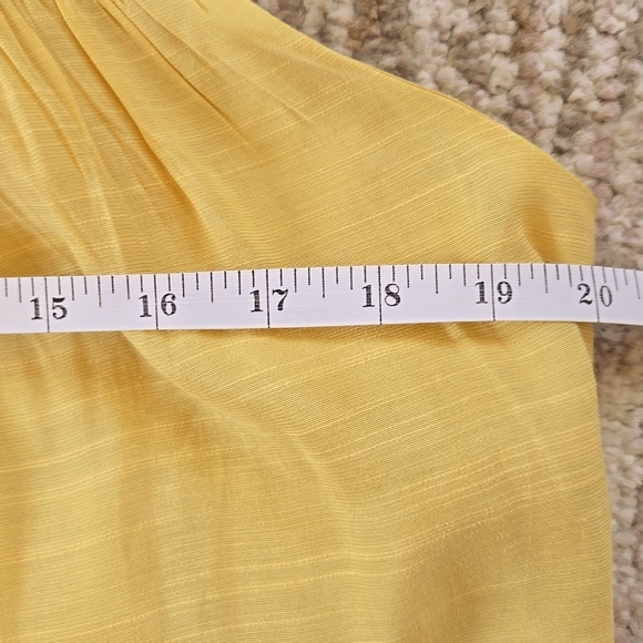 EUC Banana Republic Yellow Halter Maxi Dress Size Medium - Picture 8 of 9